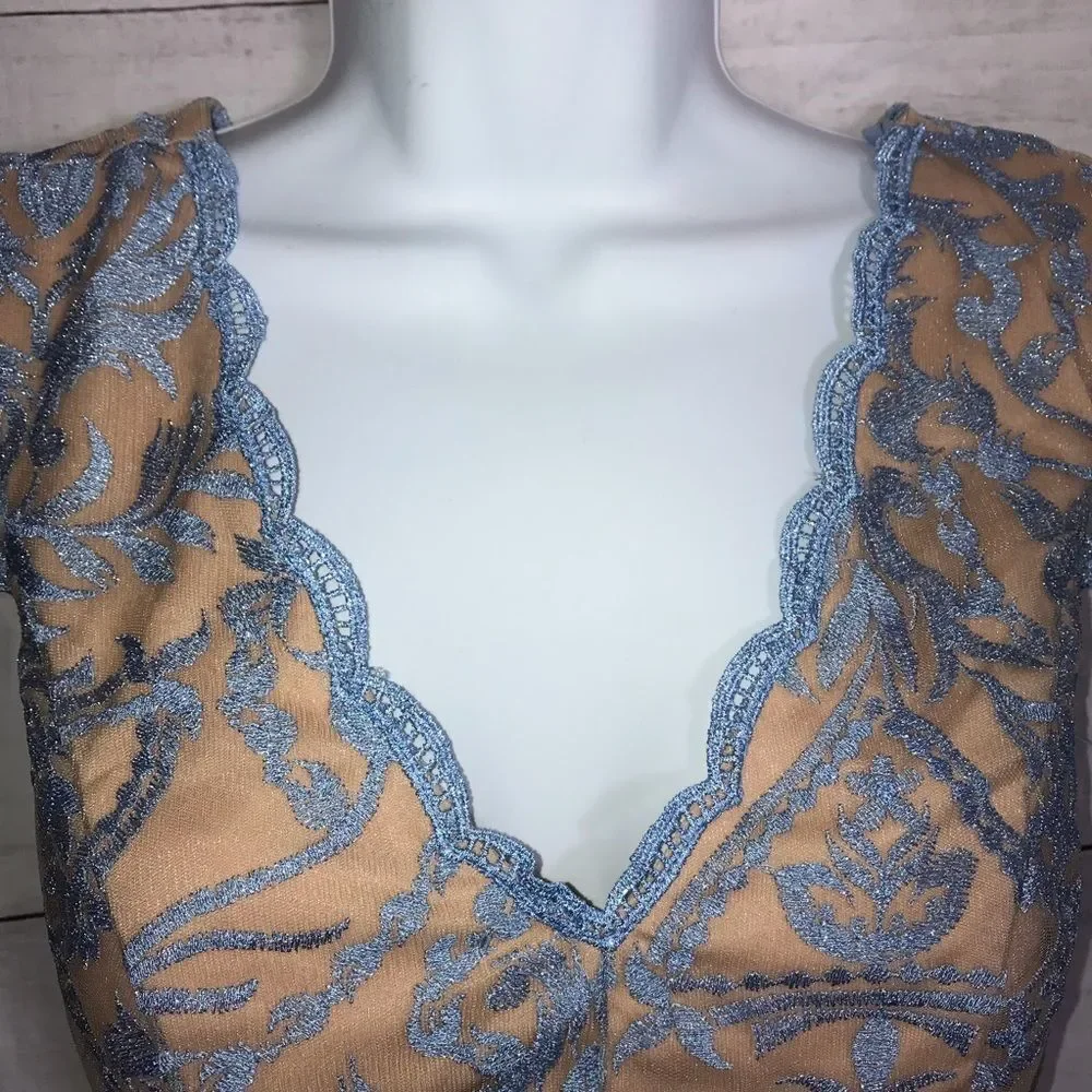 NEW! City Studio Womens Juniors Crop Top Lace-Size 7
